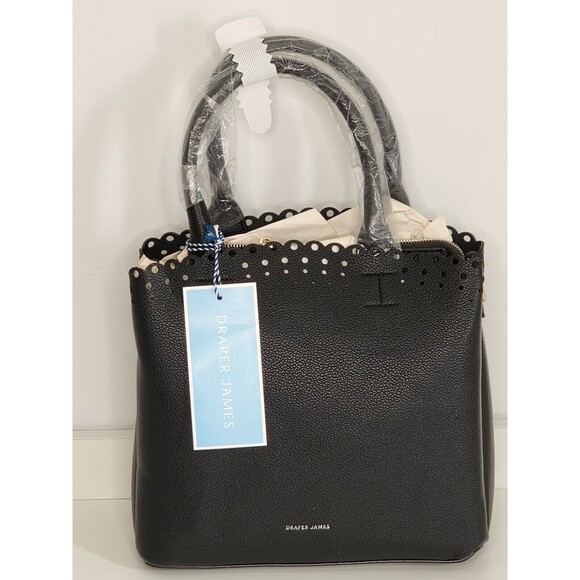 Draper James Black Cassidy Shoulder Bag Crossbody Handbag NWT Satchel Small Tote - Picture 1 of 11